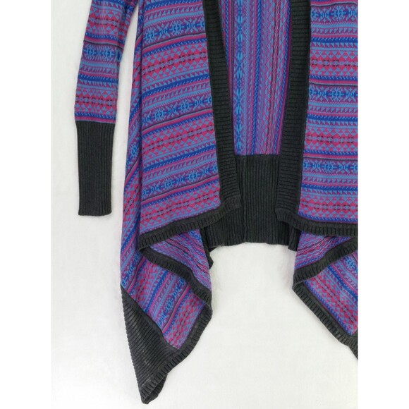 Stetson Intarsia Striped Cozy Cotton Knit Cardigan Sweater Top Size S Small - Picture 6 of 11